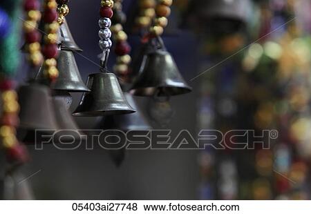 Close up of hanging bells View Large Photo Image Stock Photo - Close up of hanging bells. Fotosearch
