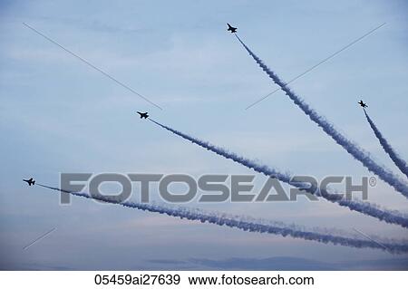 Stock Photo - Fighter jets flying in formation, Singapore. Fotosearch