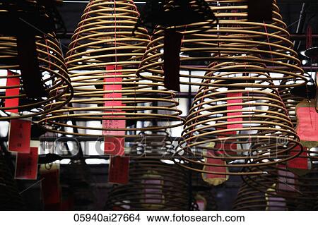 incense coils hanging from ceiling. Man Mo Temple, Hong Kong View Large Photo Image Picture - incense coils hanging from ceiling. Man Mo Temple, Hong Kong. Fotosearch