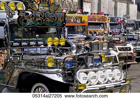 Philippines, Jeepneys View Large Photo Image Stock Photography - Philippines, Jeepneys. Fotosearch