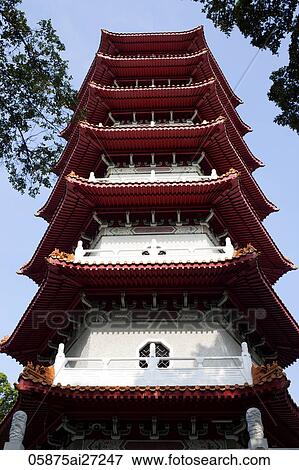 Stock Photo - Singapore, Pagoda in the Chinese Garden. Fotosearch