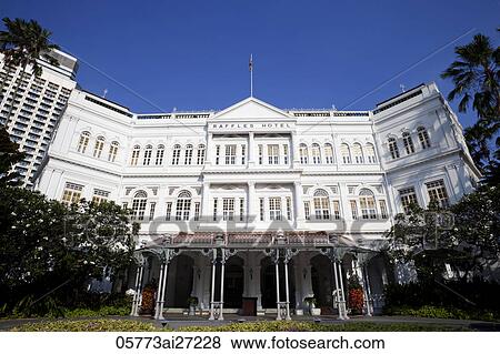 Singapore, Raffles Hotel View Large Photo Image Stock Photo - Singapore, Raffles Hotel. Fotosearch