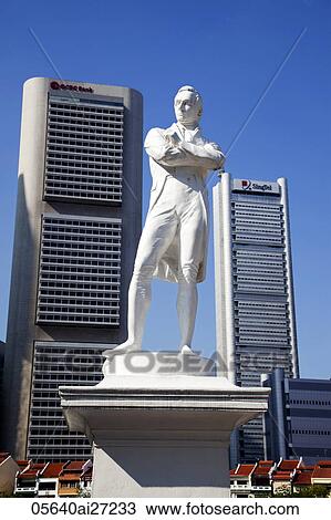 Singapore, Stamford Raffles Statue View Large Photo Image Stock Image - Singapore, Stamford Raffles Statue. Fotosearch