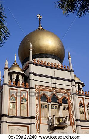 Singapore, Sultan Mosque View Large Photo Image Stock Image - Singapore, Sultan Mosque. Fotosearch