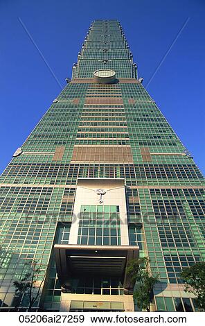 Taiwan, Taipei, Taipei 101 Skyscraper (1667 feet) View Large Photo Image Stock Photo - Taiwan, Taipei, Taipei 101 Skyscraper (1667 feet). Fotosearch