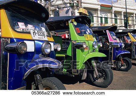 Thailand, Bangkok, Tuk Tuk View Large Photo Image Stock Photograph - Thailand, Bangkok, Tuk Tuk. Fotosearch