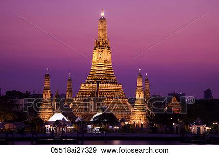 Thailand, Bangkok, Wat Arun and Chao Phraya River View Large Photo Image Stock Photo - Thailand, Bangkok, Wat Arun and Chao Phraya River. Fotosearch