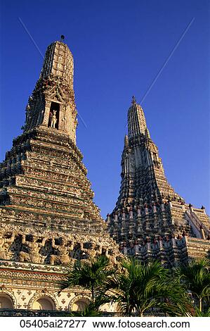 Thailand, Bangkok, Wat Arun, Temple of Dawn View Large Photo Image Stock Photo - Thailand, Bangkok, Wat Arun, Temple of Dawn. Fotosearch