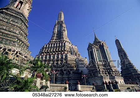 Thailand, Bangkok, Wat Arun, Temple of Dawn View Large Photo Image Stock Photograph - Thailand, Bangkok, Wat Arun, Temple of Dawn. Fotosearch