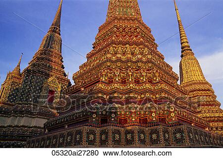 Stock Image - Thailand, Bangkok, Wat Pho. Fotosearch