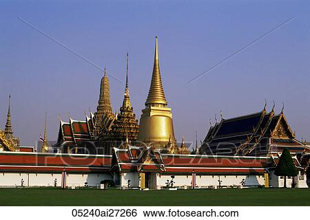 Thailand, Bangkok, Wat Phra Kaeo, Grand Palace View Large Photo Image Stock Photograph - Thailand, Bangkok, Wat Phra Kaeo, Grand Palace. Fotosearch