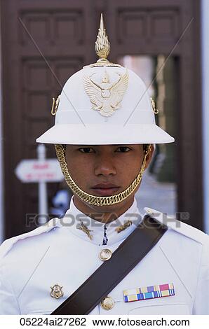 Thailand, Bangkok, Wat Phra Kaeo, Guard at the Royal Palace View Large Photo Image Stock Image - Thailand, Bangkok, Wat Phra Kaeo, Guard at the Royal Palace. Fotosearch