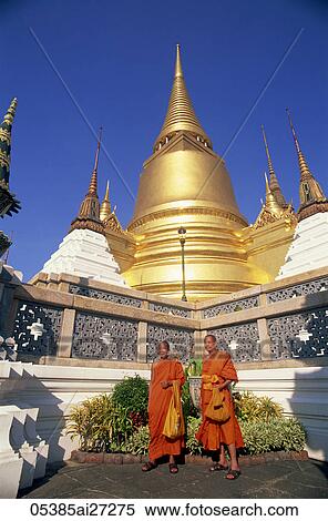 Thailand, Bangkok, Wat Phra Kaew, Grand Palace, Monks View Large Photo Image Stock Photography - Thailand, Bangkok, Wat Phra Kaew, Grand Palace, Monks. Fotosearch