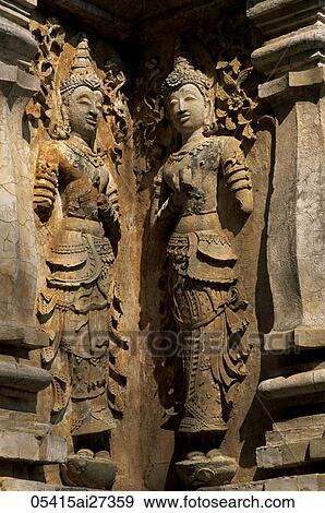 Thailand, Chiang Mai, Statue Detail at Wat Jet Yot View Large Photo Image Stock Photo - Thailand, Chiang Mai, Statue Detail at Wat Jet Yot. Fotosearch