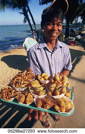 Thailand, Pattaya, Food Vendor on Pattaya Beach View Large Photo Image Stock Image - Thailand, Pattaya, Food Vendor on Pattaya Beach. Fotosearch