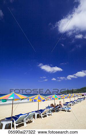 Stock Image - Thailand, Phuket, Karon Beach. Fotosearch