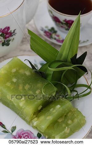 Traditional pandan cake. View Large Photo Image Stock Image - Traditional pandan cake.. Fotosearch