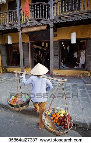 Vietnam, Hoi An, Fruit Vendor View Large Photo Image Stock Photo - Vietnam, Hoi An, Fruit Vendor. Fotosearch