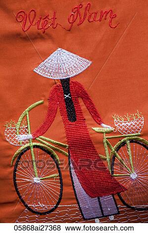Vietnam, Vietnam, Ho Chi Minh City, Artwork on Souvenir Handbag View Large Photo Image Stock Photo - Vietnam, Vietnam, Ho Chi Minh City, Artwork on Souvenir Handbag. Fotosearch