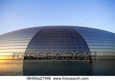 Beijing Concert Hall by French Architect Paul Andreu View Large Photo Image Stock Photograph - Beijing Concert Hall by French Architect Paul Andreu. Fotosearch