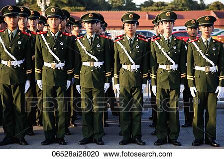 China, Beijing, Peoples' Liberation Army (PLA) Soldiers at Tiananmen Square View Large Photo Image Stock Image - China, Beijing, Peoples' Liberation Army (PLA) Soldiers at Tiananmen Square. Fotosearch