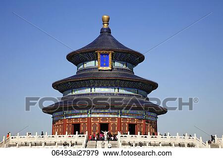 China, Beijing, Temple of Heaven or Tiantan, Hall of Prayer for Good Harvests. Beijing, China View Large Photo Image Stock Photo - China, Beijing, Temple of Heaven or Tiantan, Hall of Prayer for Good Harvests. Beijing, China. Fotosearch
