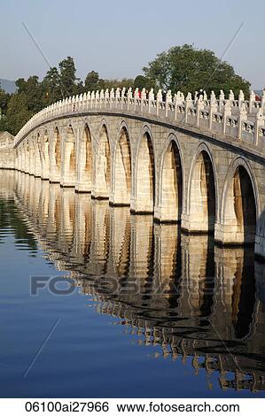 China, Beijing, The Summer Palace, Seventeen Arched Bridge View Large Photo Image Stock Photograph - China, Beijing, The Summer Palace, Seventeen Arched Bridge. Fotosearch