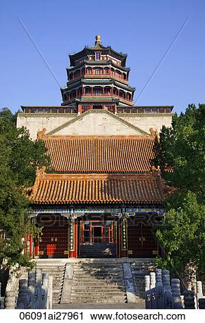 China, Beijing, The Summer Palace, The Buddhist Fragrance Pavilion View Large Photo Image Stock Image - China, Beijing, The Summer Palace, The Buddhist Fragrance Pavilion. Fotosearch