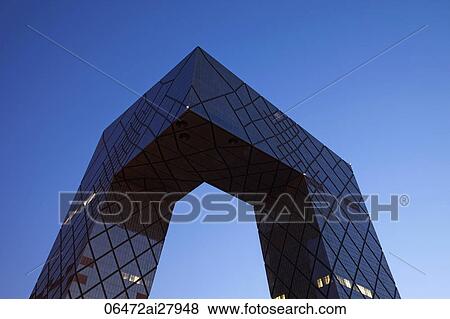China Central Television Headquarters, Beijing China View Large Photo Image Stock Photo - China Central Television Headquarters, Beijing China. Fotosearch
