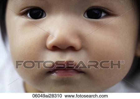 Close up of baby's face View Large Photo Image Stock Image - Close up of baby's face. Fotosearch