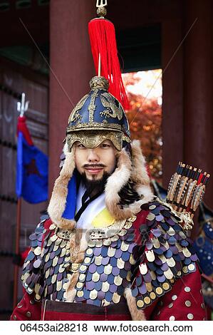 Deoksugung Palace, Ceremonial Guards in Traditional Uniform, Korea View Large Photo Image Stock Photo - Deoksugung Palace, Ceremonial Guards in Traditional Uniform, Korea. Fotosearch