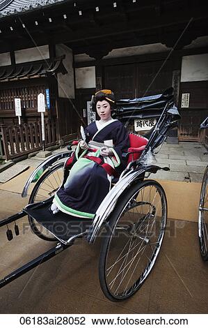 Geisha in Rickshaw, Japan, Tokyo, Asakusa, View Large Photo Image Stock Image - Geisha in Rickshaw, Japan, Tokyo, Asakusa,. Fotosearch