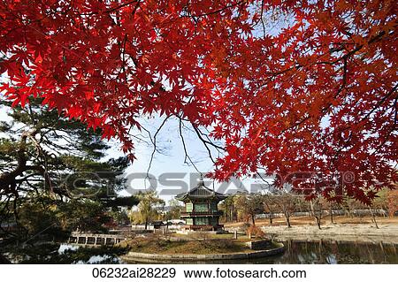 Gyeongbokgung Palace, Hyangwonjeong Pavilion, Seoul, Korea View Large Photo Image Stock Photo - Gyeongbokgung Palace, Hyangwonjeong Pavilion, Seoul, Korea. Fotosearch