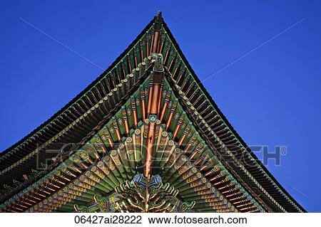 Gyeongbokgung Palace roof detail, Korea View Large Photo Image Stock Image - Gyeongbokgung Palace roof detail, Korea. Fotosearch
