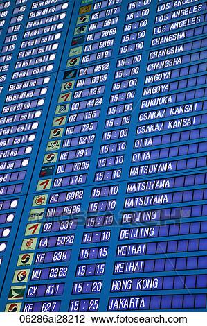 Incheon International Airport, Departure Board, Korea View Large Photo Image Stock Image - Incheon International Airport, Departure Board, Korea. Fotosearch