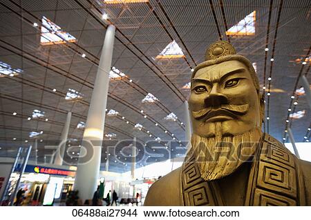 Picture - Interior of Beijing International Airport, China. Fotosearch