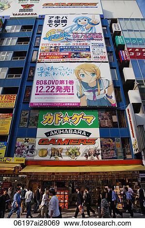 Stock Photo - Japan, Tokyo, Akihabara Electrical District Street Scene. Fotosearch