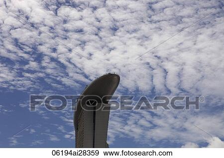 Low angle of the Sky Park of Marina Bay Sands View Large Photo Image Stock Photo - Low angle of the Sky Park of Marina Bay Sands. Fotosearch