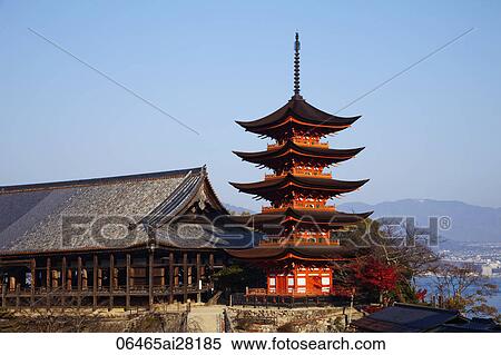 Miyajima Island, Hokoku Shrine, The Five Storied Pagoda, Japan View Large Photo Image Stock Photography - Miyajima Island, Hokoku Shrine, The Five Storied Pagoda, Japan. Fotosearch
