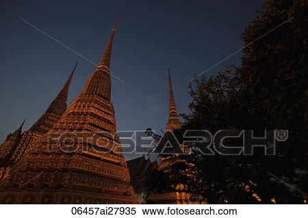 Night shot of Wat Pho Temple, Thailand View Large Photo Image Stock Photography - Night shot of Wat Pho Temple, Thailand. Fotosearch