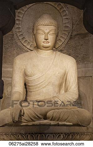 Seokguram Grotto, Granite Buddha Statue, Korea, Gyeongju View Large Photo Image Stock Photo - Seokguram Grotto, Granite Buddha Statue, Korea, Gyeongju. Fotosearch