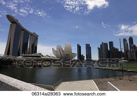 Skyline of Marina Bay Singapore View Large Photo Image Stock Image - Skyline of Marina Bay Singapore. Fotosearch