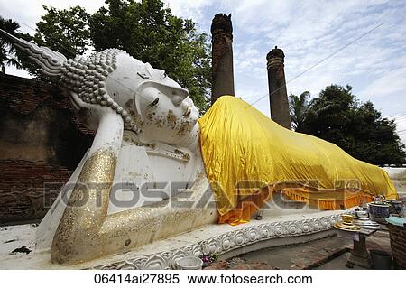 Stone Buddha at Wat Yai Chaya Mongkol Temple, Thailand View Large Photo Image Stock Photography - Stone Buddha at Wat Yai Chaya Mongkol Temple, Thailand. Fotosearch