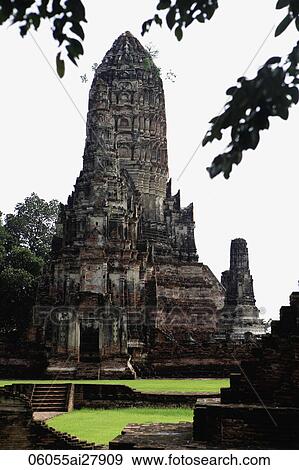 Stone Wat at Ayutthaya, Thailand View Large Photo Image Stock Photo - Stone Wat at Ayutthaya, Thailand. Fotosearch