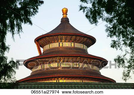 Picture - Temple of Heaven or Tiantan, Hall of Prayer for Good Harvests. Beijing, China. Fotosearch