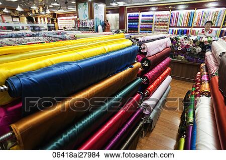 The Silk Market, Material and Silk Shop. Beijing, China View Large Photo Image Picture - The Silk Market, Material and Silk Shop. Beijing, China. Fotosearch