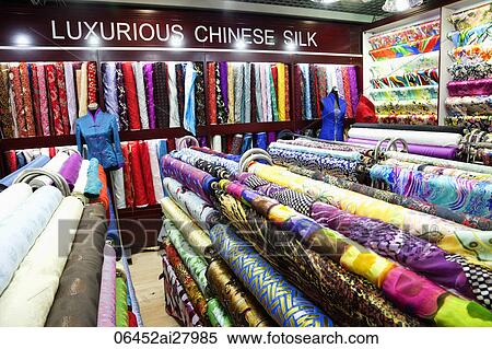 The Silk Market, Material and Silk Shop. Beijing, China View Large Photo Image Stock Photography - The Silk Market, Material and Silk Shop. Beijing, China. Fotosearch
