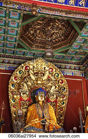 Tibetan Lama Temple or Yonghe Gong, Younghedian Pavilion, Buddha Statue. Beijing, China View Large Photo Image Picture - Tibetan Lama Temple or Yonghe Gong, Younghedian Pavilion, Buddha Statue. Beijing, China. Fotosearch