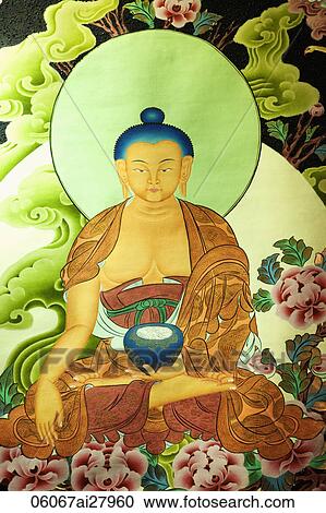 Tibetan Lama Temple or Yonghe Gong, Painting or Mandala depicting Buddha View Large Photo Image Stock Image - Tibetan Lama Temple or Yonghe Gong, Painting or Mandala depicting Buddha. Fotosearch