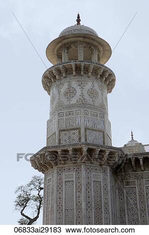 A cupola of minaret, Itmad-Ud-Daulah's Tomb or "Baby Taj". Agra India View Large Photo Image Stock Image - A cupola of minaret, Itmad-Ud-Daulah's Tomb or "Baby Taj". Agra India. Fotosearch
